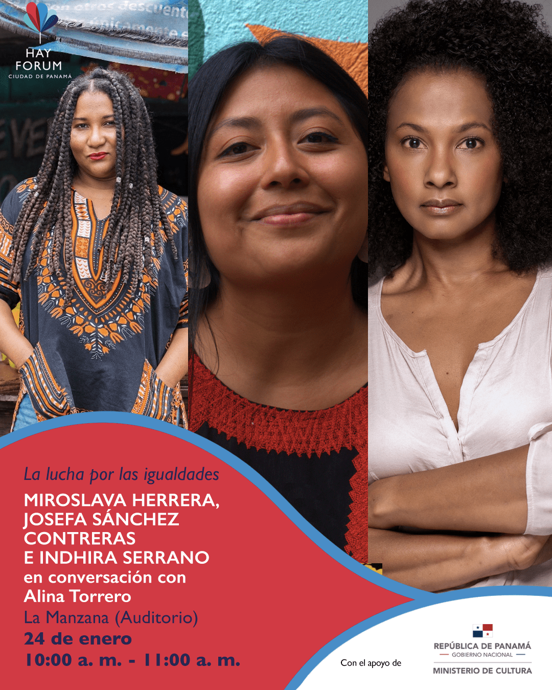 Hay Forum: La lucha por las desigualdades. Miroslava Herrera, Josefa Sánchez Contreras e Indhira Serrano en conversación con Alina&nbsp;Torrero.